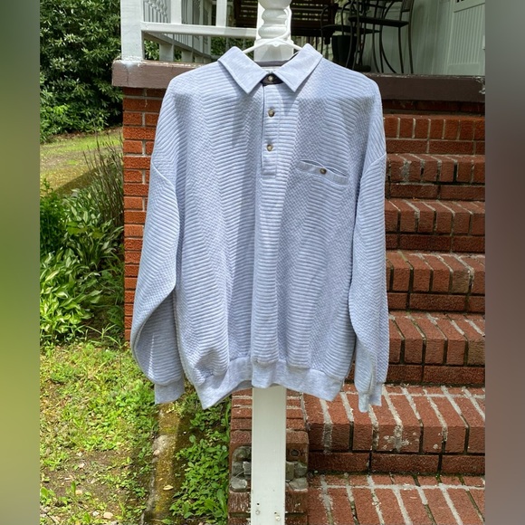 Classics by Palmland Long Sleeve Men's Quilted Polo Size XL - Picture 10 of 16